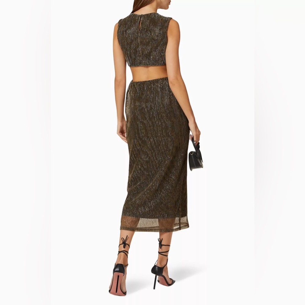 MINKPINK Gold Midi Dress - Picture 3 of 12
